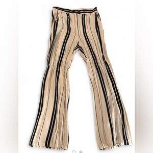 Sincerely Jules Women's Striped Flare Pants in Black and Cream
